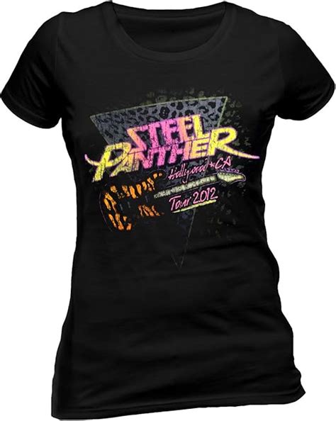 Steel Panther Tour 2012 Official Womens T-Shirt (Black) X-Large: Amazon.co.uk: Clothing