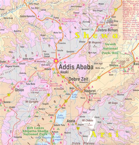 Addis Ababa Map