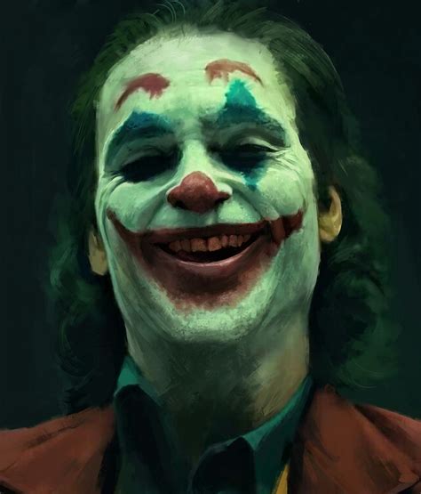 Wallpaper : digital art, artwork, face, Joker 2019 Movie, Joaquin Phoenix, laughing, makeup ...