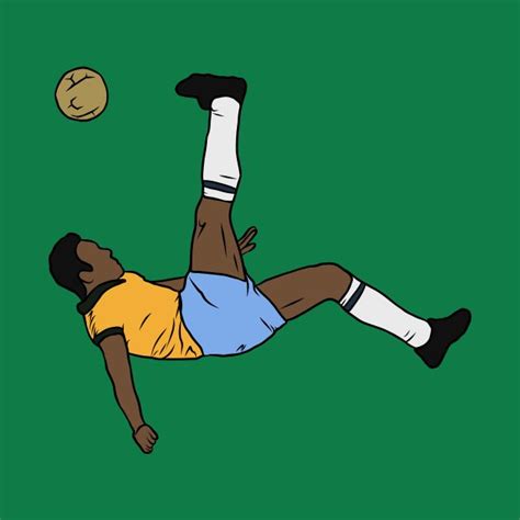 Pele Bicycle Kick by rattraptees | Bicycle kick, Football drawing, Pelé