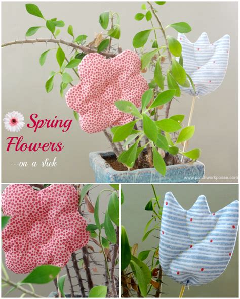 Flowers on a Stick Tutorial - Patchwork Posse