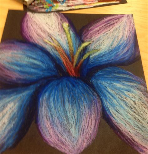 Oil pastel flower by CaryHorizons15 on DeviantArt