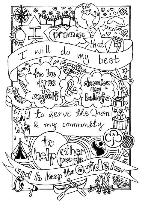 UK Guide Promise colouring sheet. Created by @emyb Emy Buxton | Guiding - crafts | Pinterest ...