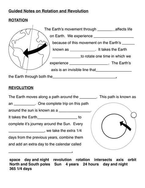 Rotation and revolution Interactive Worksheet – Edform