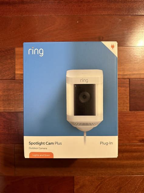 Ring Spotlight Cam Plus, Plug-In - White - Wired Security Camera ...