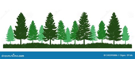 Pine Tree Forest Clipart