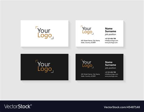 Business card mockup Royalty Free Vector Image