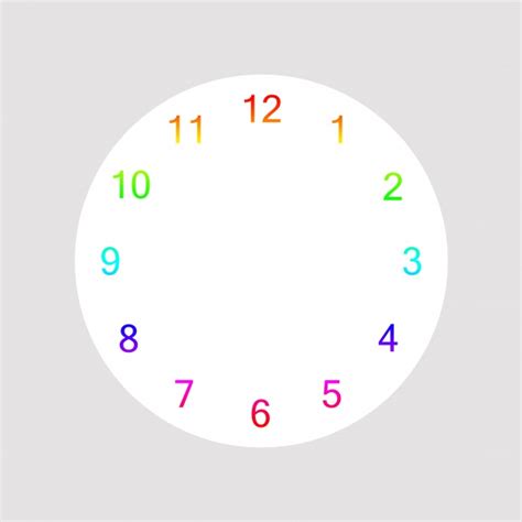 Clock Face Numbers Colorful Free Stock Photo - Public Domain Pictures