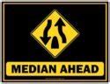 Printable Median Ahead Sign | FREE Download