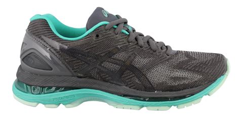 ASICS - asics womens gel-nimbus 19 lite-show running shoe, dark grey/black/reflective, 11 medium ...