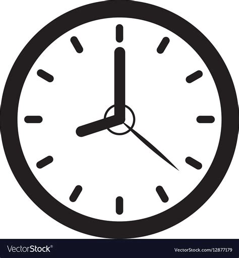 Isolated time clock Royalty Free Vector Image - VectorStock