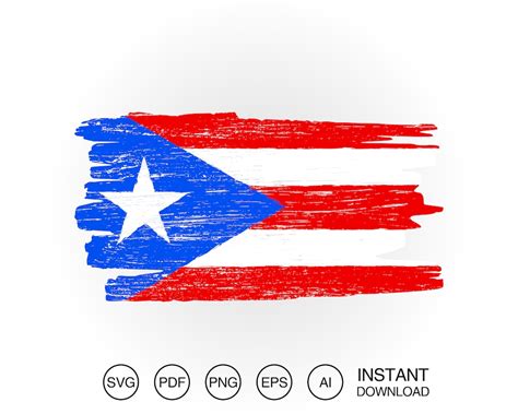 Puerto Rico Flag SVG - Etsy