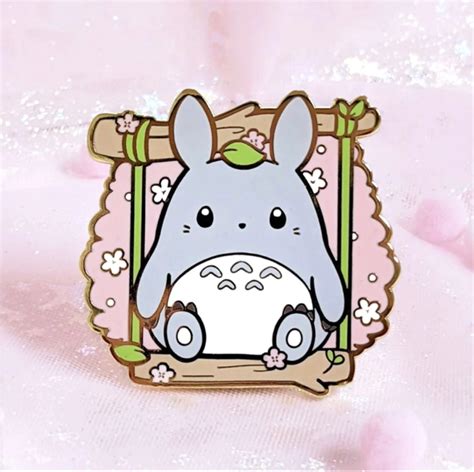 My Neighbor Very Cute Totoro On Swing Studio Ghibli Enamel Pins – Love ...