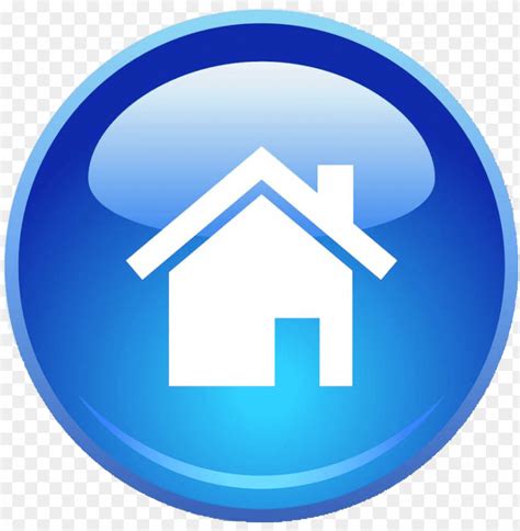 blue home page icon png - icon png button home PNG image with ...