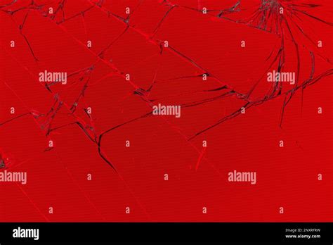 broken red smart phone screen with cracked glass Stock Photo - Alamy