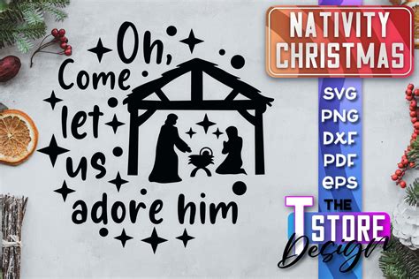 Nativity Christmas SVG | Christmas SVG Graphic by The T Store Design · Creative Fabrica