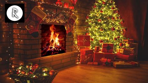 Beautiful Christmas Fireplace 4K w/ relaxing christmas music ambiance ...
