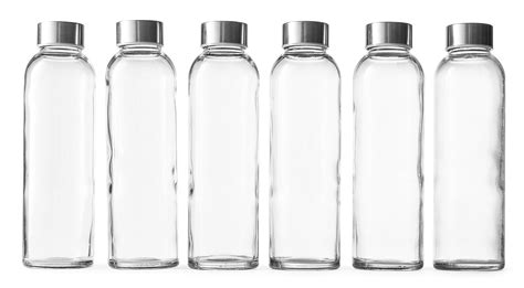 Epica 18 oz Clear Glass Bottles with Lids | Natural BPA Free Eco Friendly , Reusable Refillable ...