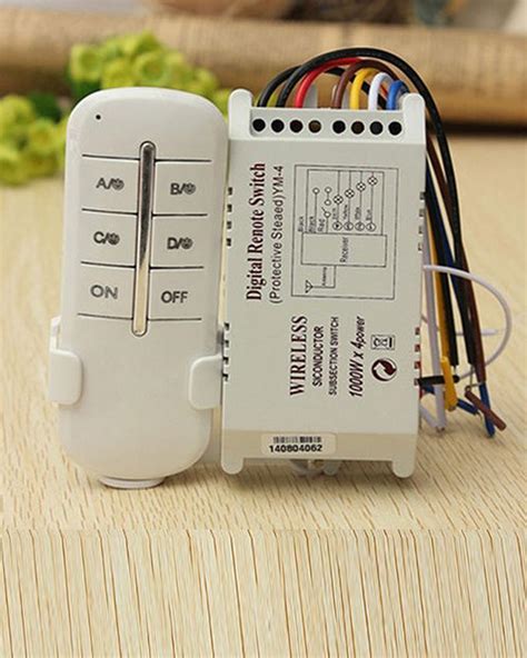 4 Channels On/off 220v Light Fan Remote Control Switch Price in ...