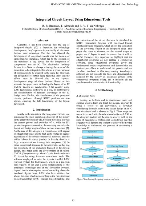 (PDF) Integrated Circuit Layout Using Educational Tools