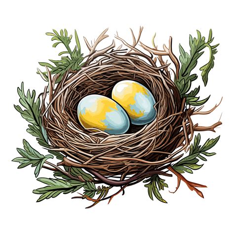 Bird nest with egg clipart, Illustration of a Bird Nest with Egg ...