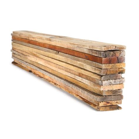 Handprint 1 in. x 3 in. x 3.4 ft. Reclaimed Pallet Boards (12-Pack ...