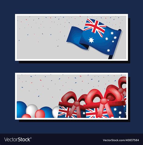 Australia day banners Royalty Free Vector Image