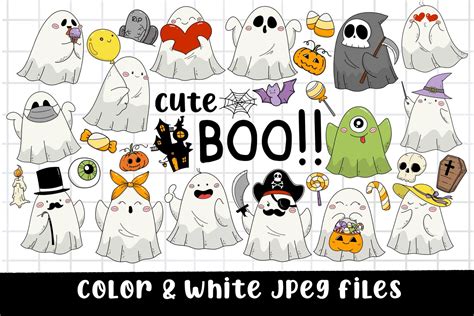 Cute BOO Clipart, Halloween Clipart, Ghost Clipart, Pumpkin PNG, PNG Download, Printable Digital ...