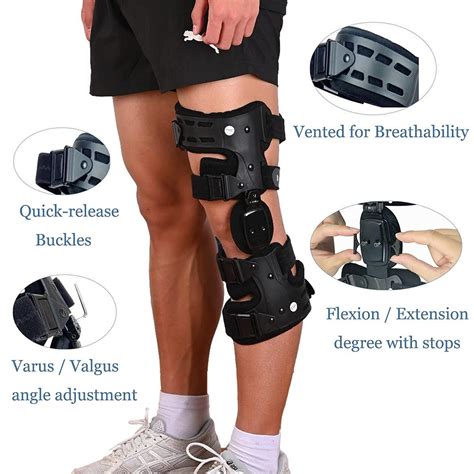 Komzer OA Unloader Knee Brace - Adjustable ROM Stabilization for ...