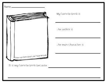 My Favorite Book Is writing activity by Kearson's Classroom | TpT