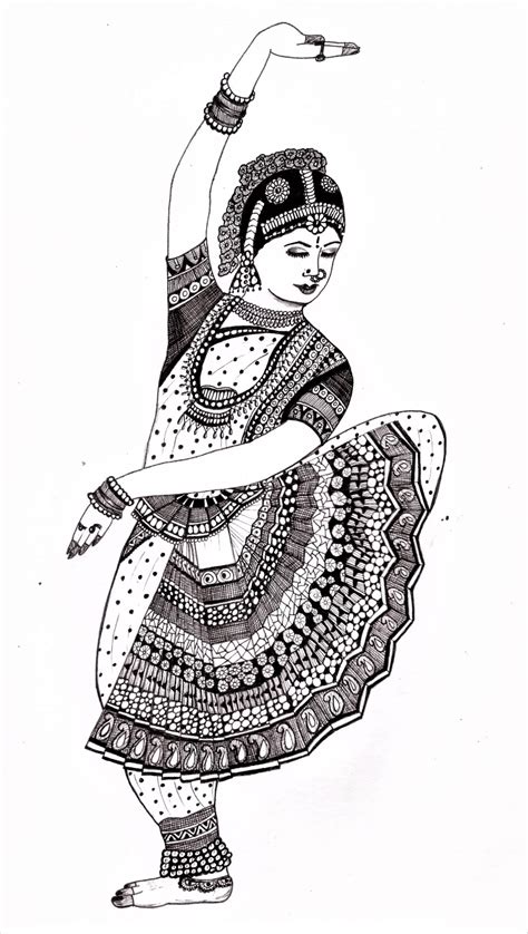 Bharatanatyam Dance Poses Drawings