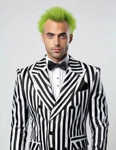 Beetlejuice Wedding Costume Male. Face Swap. Insert Your Face ID:997482