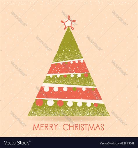 Christmas tree card Royalty Free Vector Image - VectorStock