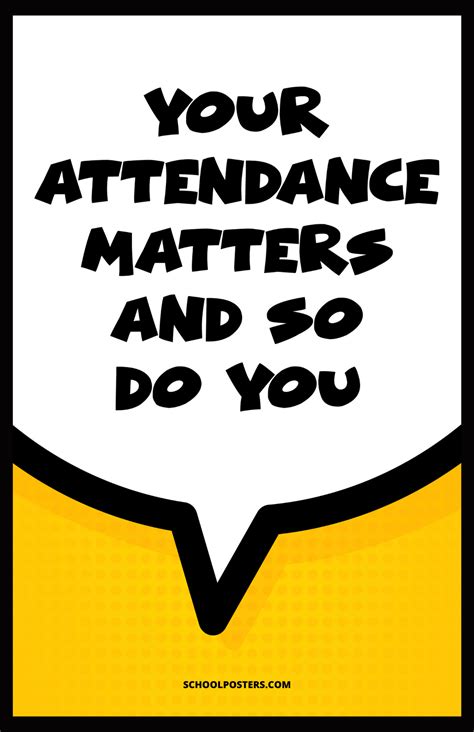 Your Attendance Matters And So Do You Poster – SchoolPosters.com LLC