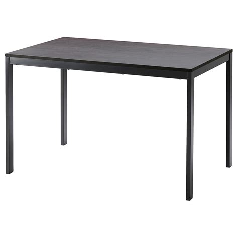 VANGSTA extendable table, black/dark brown, 120/180x75 cm - IKEA