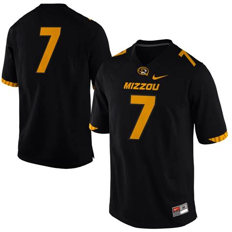 Nike Missouri Tigers Black No. 7 Replica Football Jersey