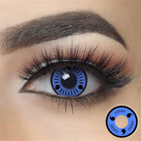 Naruto Sasuke Blue Sharingan Cosplay Contacts