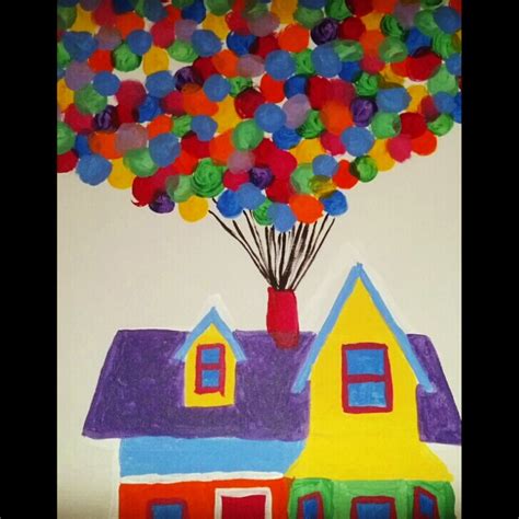 Up house painting! Balloons. Colorful. | House painting, Painting, Balloons