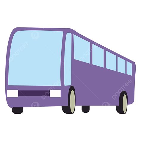 White Bus Clipart PNG Images, Purple Bus Illustration Vector On White Background, Transport ...