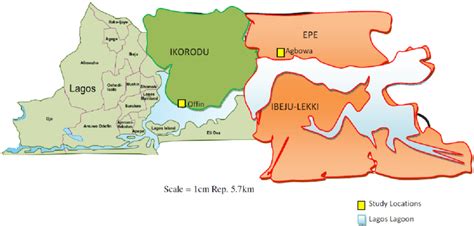 Map of LagosState showing study locations Source: Retrieved... | Download Scientific Diagram