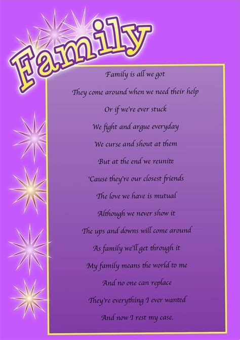 A Poem about Family - by Alice and Karolina | Family poems, Love quotes for wedding, Poems about ...