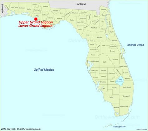 Lower And Upper Grand Lagoon Map | Florida, U.S. | Discover Lower Grand Lagoon Upper Grand ...