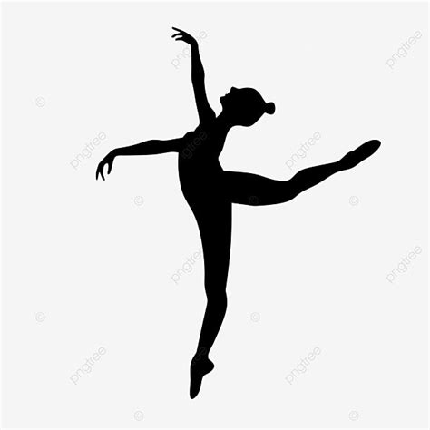 Ballet Dancing Girl Silhouette PNG Free, Silhouette Of A Girl Dancing ...