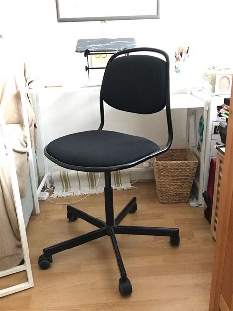 IKEA adjustable office chair with wheels in black (like new!) | in ...