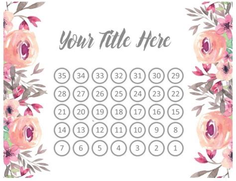 Free Printable Countdown Calendar Template | iar412ekag