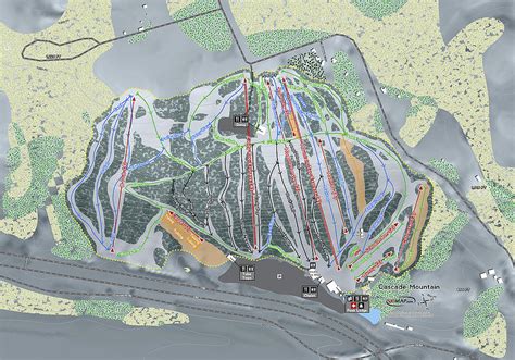 Cascade Mountain Ski Resort Map Digital Art by Powder Addicts - Pixels