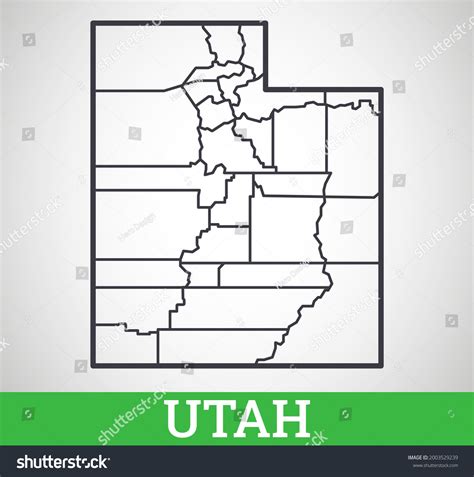 Simple Outline Map Utah America Vector Stock Vector (Royalty Free) 2003529239 | Shutterstock