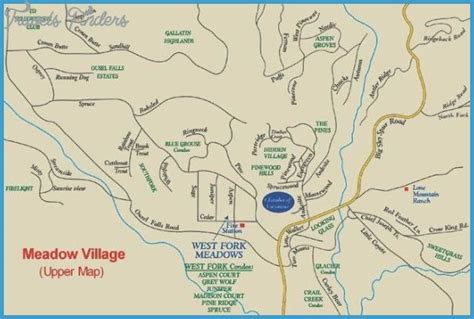 MAP OF BIG SKY MONTANA VILLAGE - TravelsFinders.Com