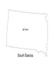 South Dakota State Map with Capital - TeacherVision