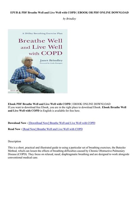 PDF Download Breathe Well and Live Well with COPD - Brindley by ...